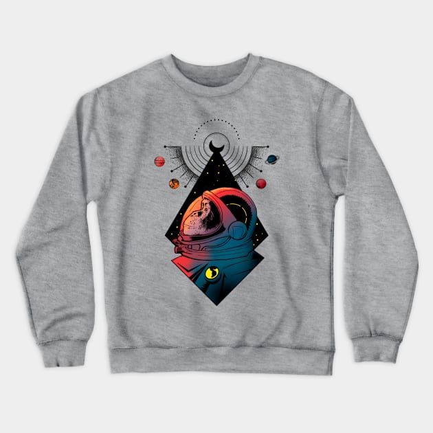 Chimp in Space Crewneck Sweatshirt by primate